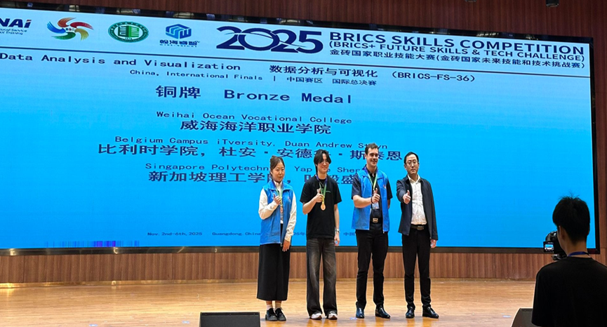 Yap Ee Shen with Bronze Medal during Award Ceremony